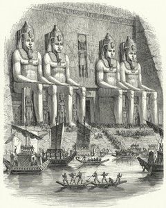 Náboženský festival ve starověkém Egyptě (rytina) od German School