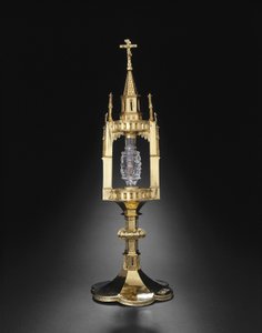 Relikviář se zubem svatého Jana Křtitele, kovovýroba: 1375-1400 od German School