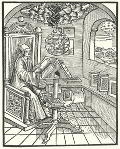 Interiér pokoje s učencem v práci, c1500 od German School