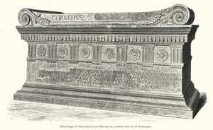 Sarkofág římského vojáka a konzula Lucius Cornelius Scipio Barbatus ve Vatikánu, Řím od German School