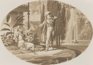 Scéna z Figarovy svatby od Wolfganga Amadea Mozarta od German School