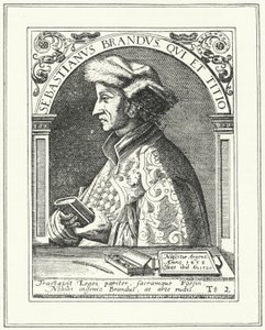 Sebastian Brant , německý humanista a satirik (rytina) od German School