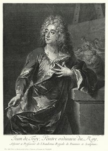 Autoportrét francouzského umělce Jean Francois de Troy (rytina) od German School
