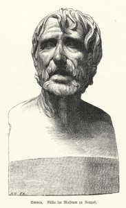 Seneca mladší , římský filozof, státník a dramatik (litho) od German School