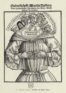 Sedm hlav Martina Luthera (litografie) od German School