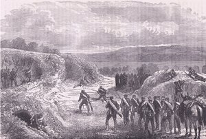 Sortie z Paříže, Cassells Historie války mezi Francií a Německem vydaná Cassell and Company Limited, kolem roku 1890 (litho) od German School