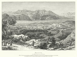 Sparta, starověké Řecko (rytina) od German School
