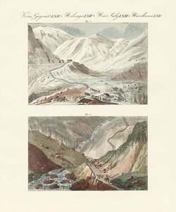 Podivné pasy ve Švýcarsku (barevná rytina) od German School