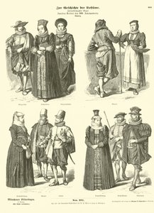 Švýcarské kostýmy, polovina 17. století od German School
