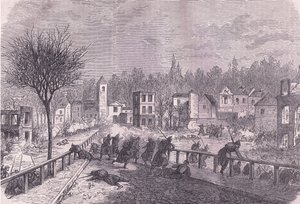 Taking of Brie-sur-Marne, 30. listopadu, Cassells Historie války mezi Francií a Německem vydaná Cassell and Company Limited, kolem roku 1890 (litho) od German School