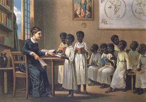 Učitel s žáky, 1880 od German School