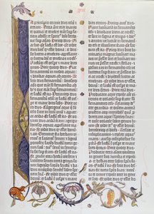 Bible o 36 řádcích, tisk Gutenberg (vellum) od German School