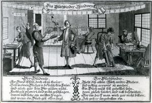 The Bookbinder (rytina) od German School