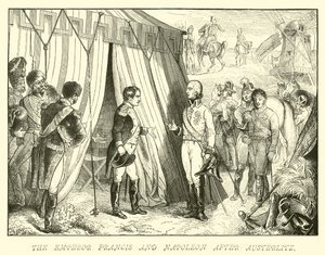 Císař František a Napoleon po Slavkově od German School