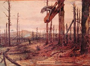 The Ghost of the Argonne Forests, cca 1914-18 (olej na plátně) od German School