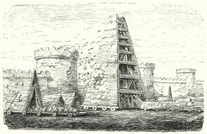 Helepolis Demetria I. Makedonského (rytina) od German School