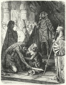 The Judgment of Solomon (rytina) od German School