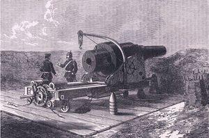 Kruppova zbraň, Cassells Historie války mezi Francií a Německem vydaná Cassell and Company Limited, kolem roku 1890 (litho) od German School