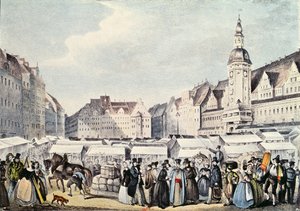 Lipský veletrh v roce 1830 od German School