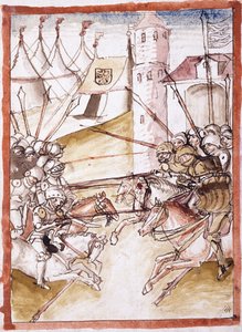Římané útočící na Augsburg, kolem roku 1490 od German School