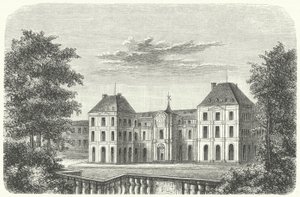 Palác Tuileries, Paříž, v roce 1799 (rytina) od German School