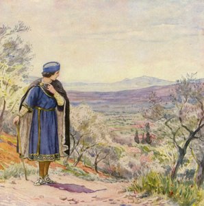 Rozčarování mladého svatého Františka (barevná litografie) od German School