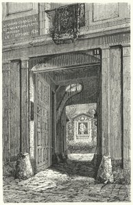 Dům v Paříži, kde v roce 1684 zemřel francouzský dramatik Pierre Corneille (rytina) od German School
