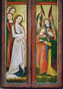 Legenda o svaté Anežce (malba na dřevě) od German School