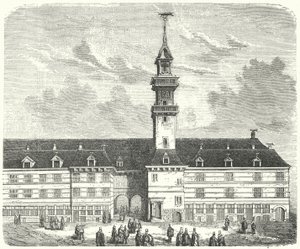 Původní Royal Exchange, Londýn (rytina) od German School