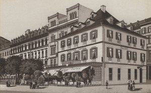 Divadelní kavárna, Goldner Schild (litho) od German School