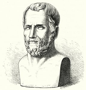 Theophrastus, starověký řecký filozof (rytina) od German School