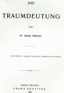 Titulní strana knihy Die Traumdeutung od Sigmunda Freuda, vydané v roce 1899 (tisk) od German School