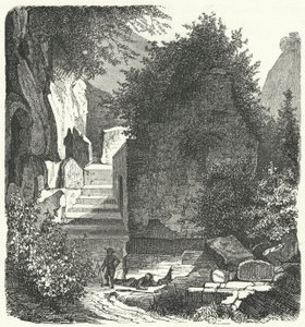 Hrob římského básníka Vergilia, Posillipo, Neapol (rytina) od German School