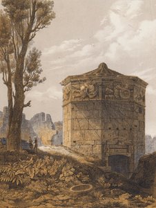 Věž větrů, Atény, Řecko (barevná litografie) od German School