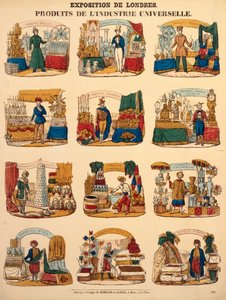 Dvanáct výstavních stánků různých národů na Velké výstavě v Londýně, vydala firma Dambour & Gangel, Metz, 1851 (dřevoryt) od German School