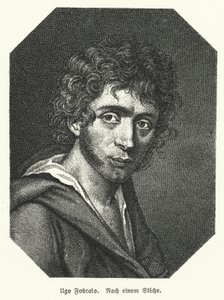 Ugo Foscolo, italský básník; voják a revolucionář (litho) od German School