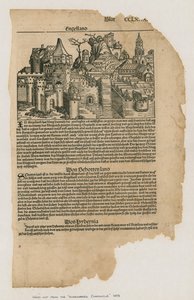 Pohled na Londýn, 1493. Z norimberské kroniky od German School