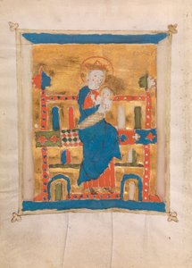 Panna a dítě, 1400 (wc na pergamenu) od German School