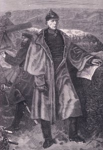 Von Moltke před Paříží, Cassells Historie války mezi Francií a Německem vydaná Cassell and Company Limited, kolem roku 1890 (litho) od German School