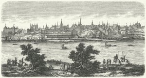 Varšava v 17. století (rytina) od German School