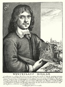 Václav Hollar, český kreslíř, lept a ilustrátor (rytina) od German School
