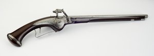 Wheel-Lock Holster Pistol, c.1625-50 (ocel, železo a ořechové dřevo) od German School