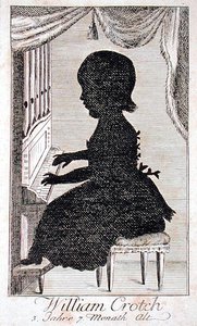 William Crotch (1775-1847) Hra na varhany (rytina) od German School