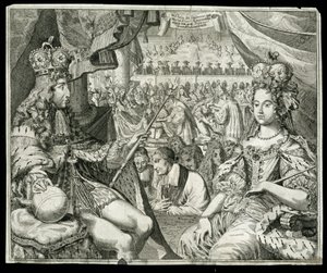 William III (1650-1702) a Marie II (1662-94) král a královna Velké Británie a Irska od roku 1689, kolem roku 1689 od German School