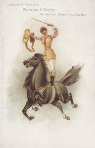 Jezdkyně v cirkuse Barnum a Bailey (chromolitografie) od German School