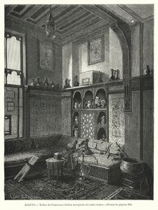 Dílna Francise Dillona, vyzdobená v arabském stylu (litho) od German School