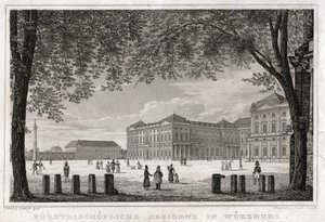 Würzburg. (rytina, cca 1850) od German School