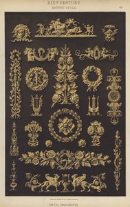 XIX. století, empírový styl, kovové ozdoby (barva lito) od German School