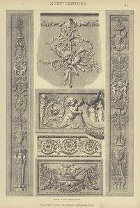 XVIII. století, plastické a malované ozdoby (barevné lito) od German School