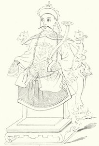 Xianfeng císař Číny (rytina) od German School
